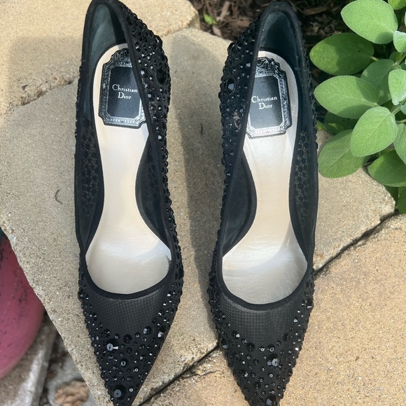 NWOB Christian Dior Size 38.5 Beaded Heels - Picture 2 of 15